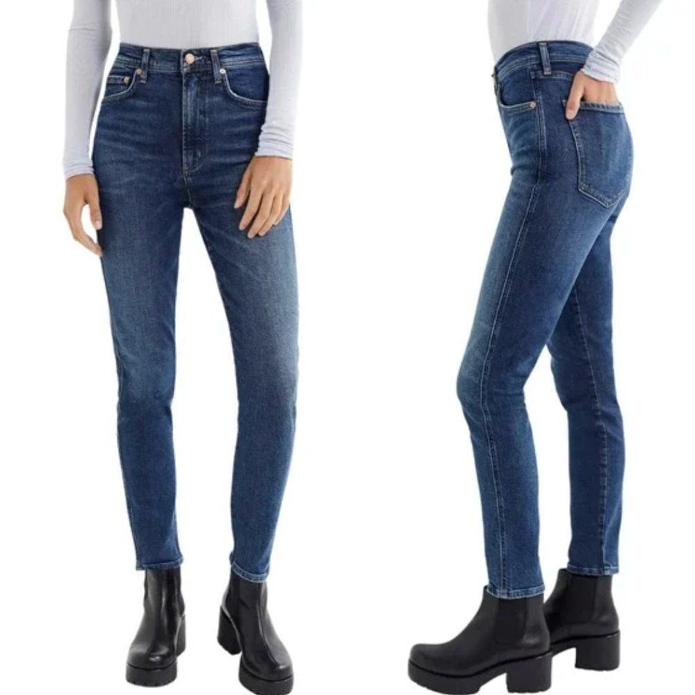 AGOLDE Roxanne Super High Rise Skinny Denim Blue Jean Jeans Size 26